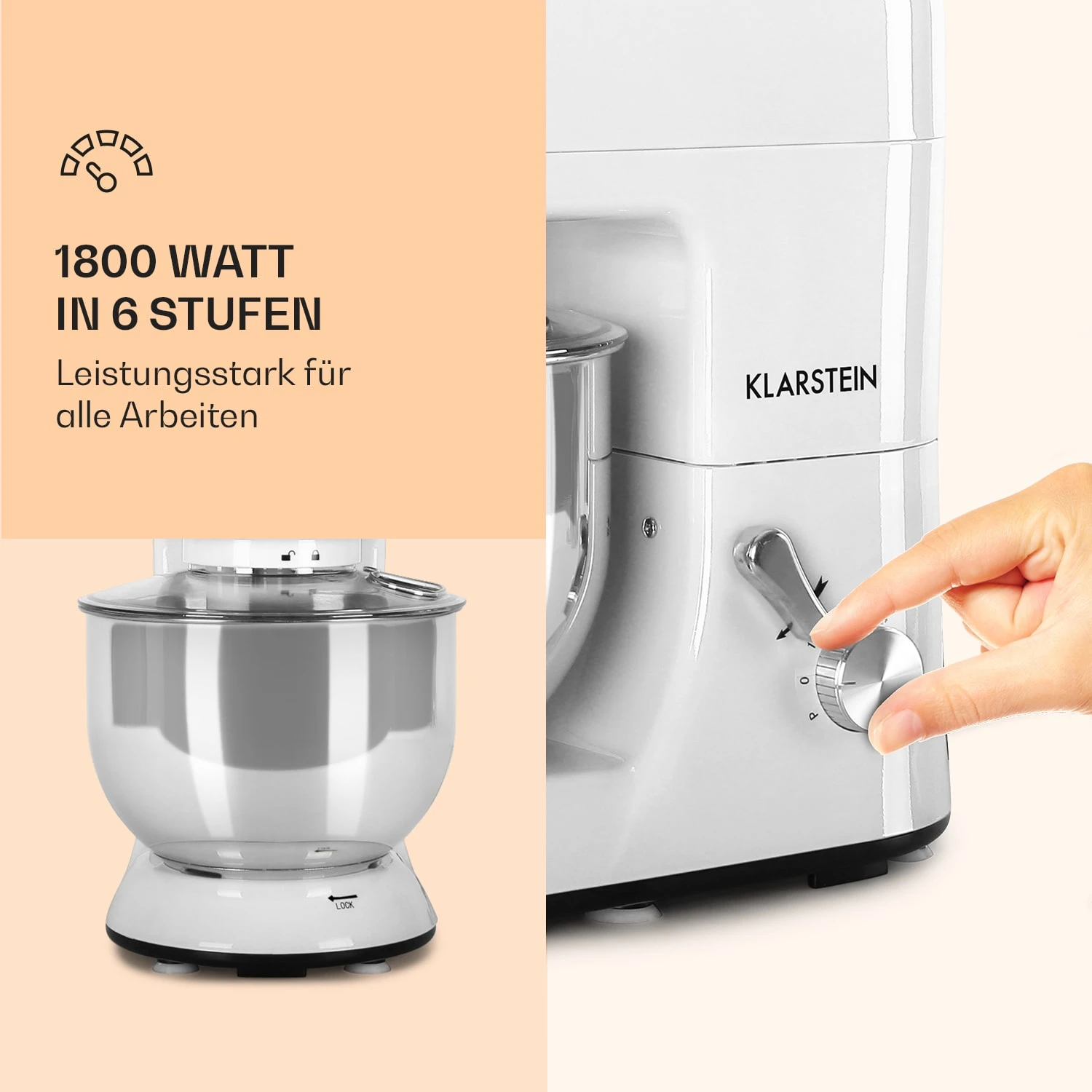 Lucia Küchenmaschine 3-in-1 2000 W / 2,7 PS 5 Ltr Edelstahl BPA-frei Lucia Küchenmaschine 3-in-1 2000 W / 2,7 PS 5 Ltr Edelstahl BPA-frei -Deutschland Klarstein Verkaufs-Shop 10008236 de 0003 logo