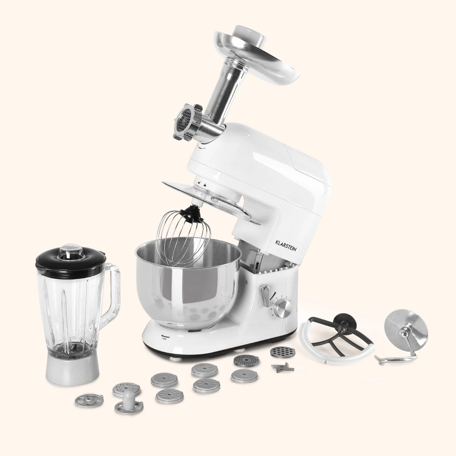 Lucia Küchenmaschine 3-in-1 2000 W / 2,7 PS 5 Ltr Edelstahl BPA-frei Lucia Küchenmaschine 3-in-1 2000 W / 2,7 PS 5 Ltr Edelstahl BPA-frei -Deutschland Klarstein Verkaufs-Shop 10008236 yy 0007 logo