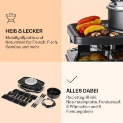Entrecote 2-in-1 Raclettegrill & Fondue Naturstein 1100W 8 Personen -Deutschland Klarstein Verkaufs-Shop 10022268 de 0005 logo