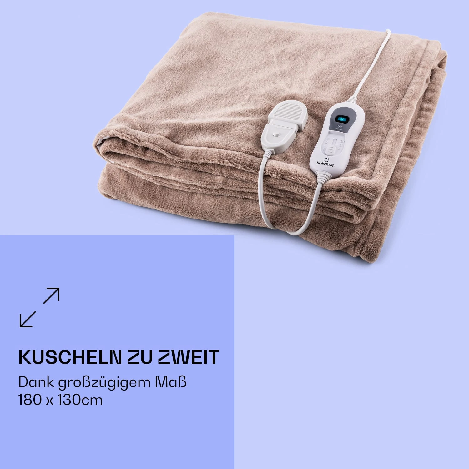 Dr. Watson XL Heizdecke 120 W 3 Stufen 180 x 130 cm Bedienteil Dr. Watson XL Heizdecke 120 W 3 Stufen 180 X 130 Cm Bedienteil -Deutschland Klarstein Verkaufs-Shop 10024006 de 0005 logo