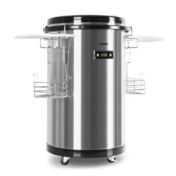 Mr. Barbot Bar-Kühlschrank 50 Liter 6-16 °C Bodenrollen Edelstahl