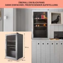 Beersafe XXL Kühlschrank 80 Liter 3 Böden Panoramaglastür Edelstahl 5 Beersafe XXL Kühlschrank 80 Liter 3 Böden Panoramaglastür Edelstahl -Deutschland Klarstein Verkaufs-Shop 10027673 DE 0006 usp