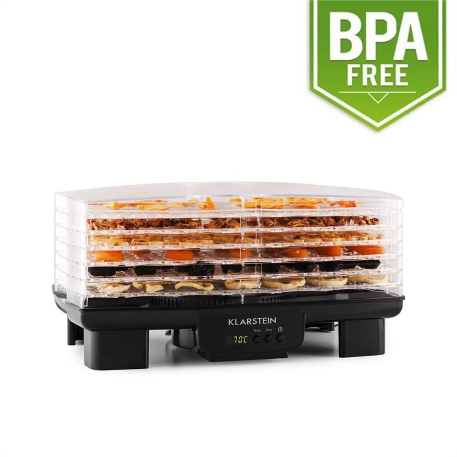 Bananarama Dörrautomat schwarz 550W Trockner Dehydrator 6 Etagen Bananarama Dörrautomat Schwarz 550W Trockner Dehydrator 6 Etagen -Deutschland Klarstein Verkaufs-Shop 10027831 yy 0001 titel Klarstein Bananarama Doerrautomat schwarz