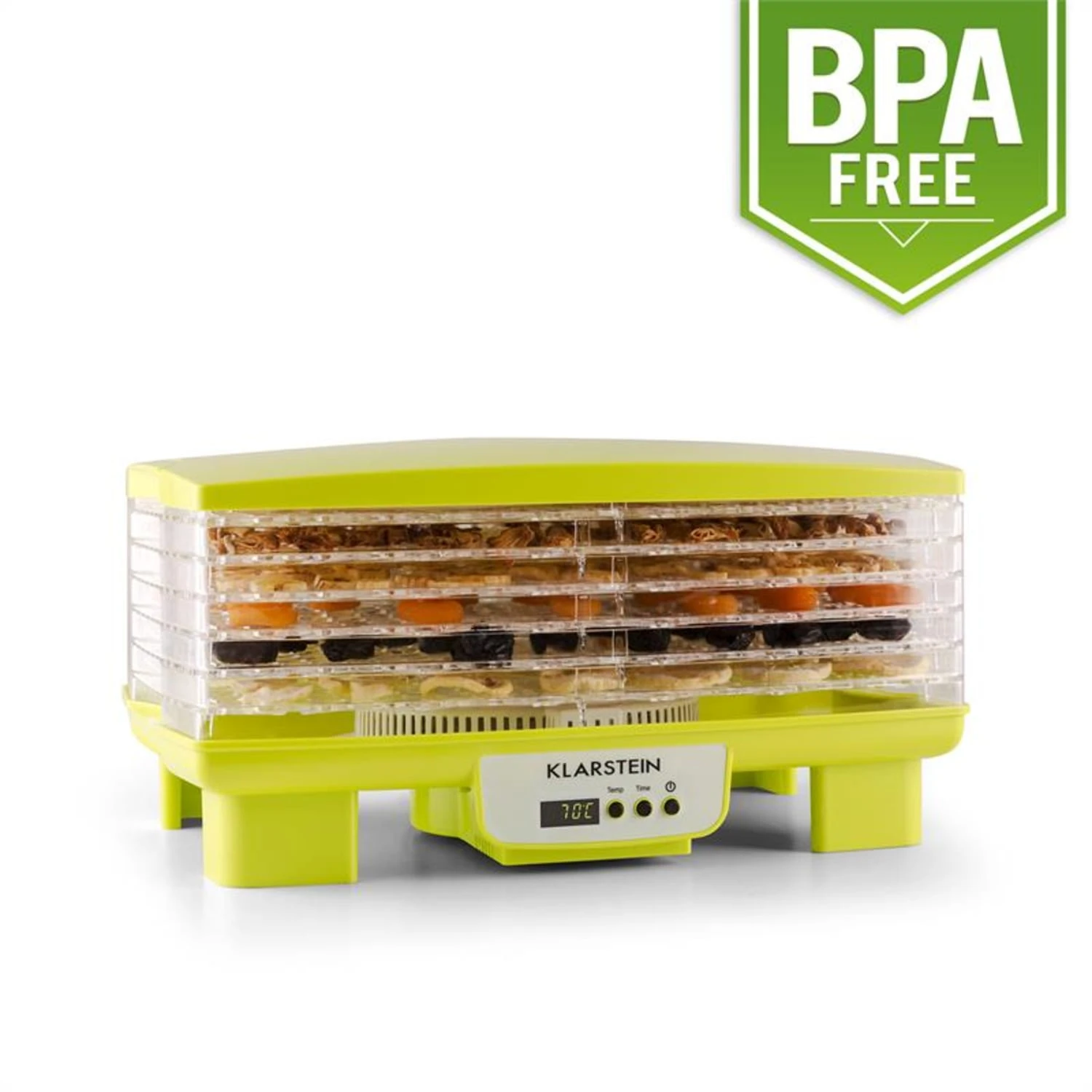 Bananarama Dörrautomat grün 550W Trockner Dehydrator 6 Etagen Bananarama Dörrautomat Grün 550W Trockner Dehydrator 6 Etagen -Deutschland Klarstein Verkaufs-Shop 10027832 yy 0001 titel Klarstein Bananarama Doerrautomat gruen reedit