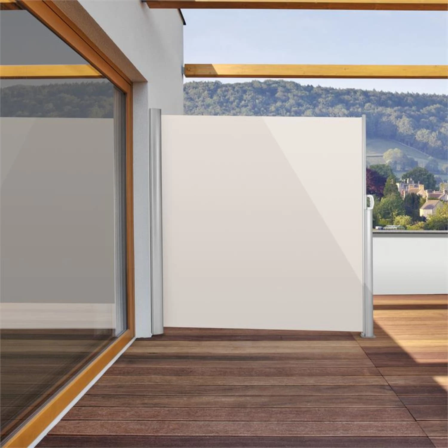 Bari 318 Seitenmarkise Seitenrollo 300x180cm Aluminium creme Bari 318 Seitenmarkise Seitenrollo 300x180cm Aluminium Creme -Deutschland Klarstein Verkaufs-Shop 10028016 yy 0003 ambient Blumfeldt Bari 318 Seitenmarkise