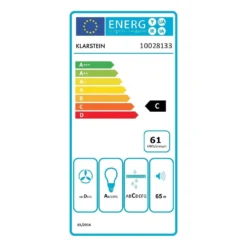Lumio Primo Retro-Dunstabzugshaube 60cm 490 M³/h LED-Leuchten -Deutschland Klarstein Verkaufs-Shop 10028133 energy label