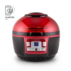 VitAir Turbo Heißluftfritteuse Rot-schwarz 1400W Grillen Backen 9l -Deutschland Klarstein Verkaufs-Shop 10028289 yy 0004 logo Klarstein VitAir Heissluftfritteuse V2 rot schwarz