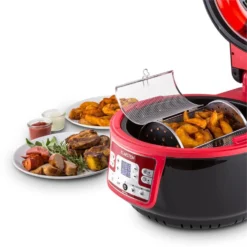 VitAir Turbo Heißluftfritteuse Rot-schwarz 1400W Grillen Backen 9l -Deutschland Klarstein Verkaufs-Shop 10028289 yy 0009 ambient 03 Klarstein VitAir Heissluftfritteuse