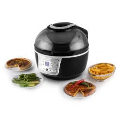 VitAir Turbo Heißluftfritteuse Grau-schwarz 1400W Grillen Backen 9l -Deutschland Klarstein Verkaufs-Shop 10028290 yy 0011 ambient klarstein vitair heissluft frieteuse