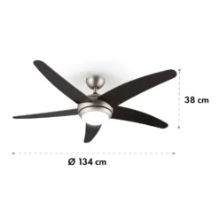 Bolero 2-in-1-Deckenventilator Leuchte 55W 10212 M³/h Fernbedienung -Deutschland Klarstein Verkaufs-Shop 10028292 yy 0007 logo