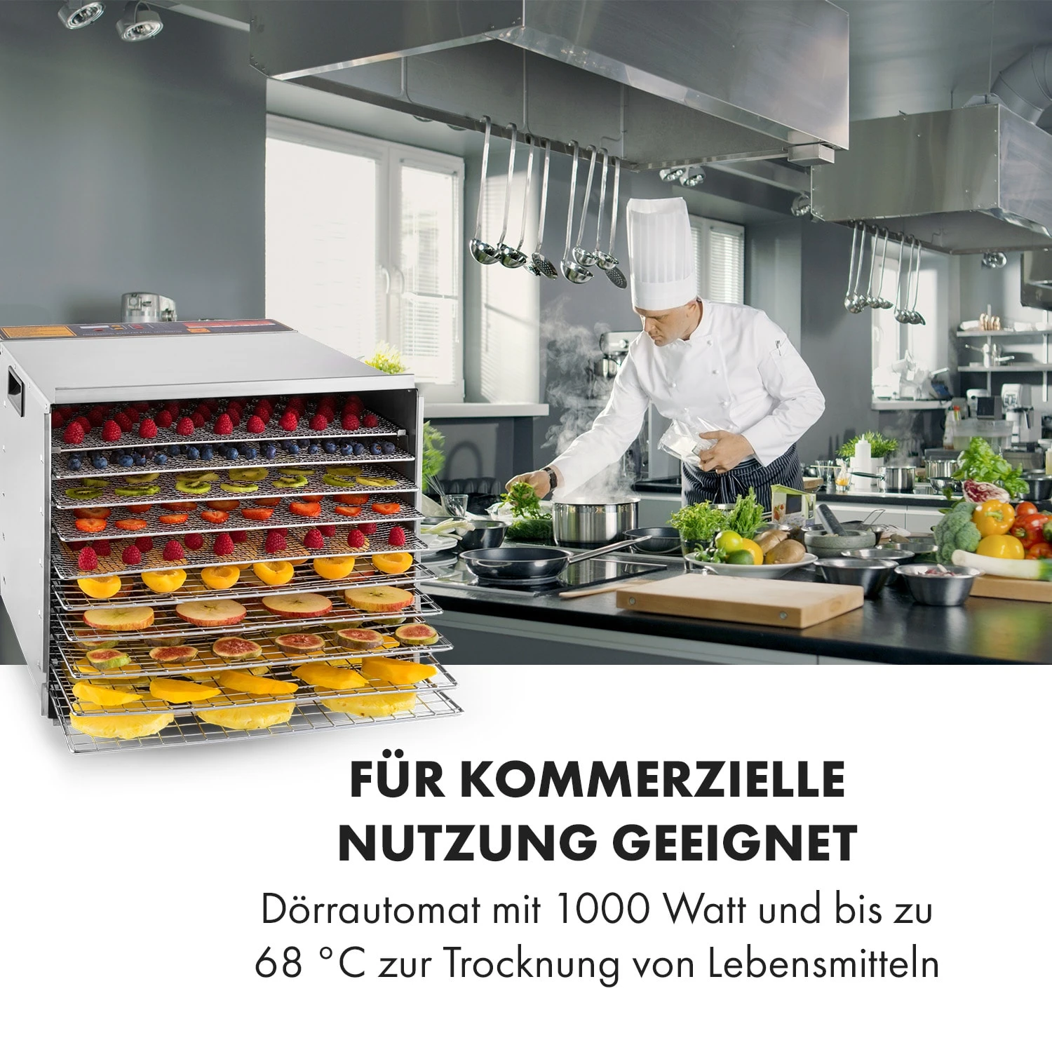Fruit Jerky Steel 10 Dörrautomat 10 Etagen 1000 W Fläche: 1,5 m² Timer Fruit Jerky Steel 10 Dörrautomat 10 Etagen 1000 W Fläche: 1,5 M² Timer -Deutschland Klarstein Verkaufs-Shop 10028437 de 0002 logo