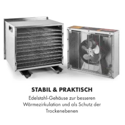 Fruit Jerky Steel 10 Dörrautomat 10 Etagen 1000 W Fläche: 1,5 M² Timer 6 Fruit Jerky Steel 10 Dörrautomat 10 Etagen 1000 W Fläche: 1,5 M² Timer -Deutschland Klarstein Verkaufs-Shop 10028437 de 0007 logo