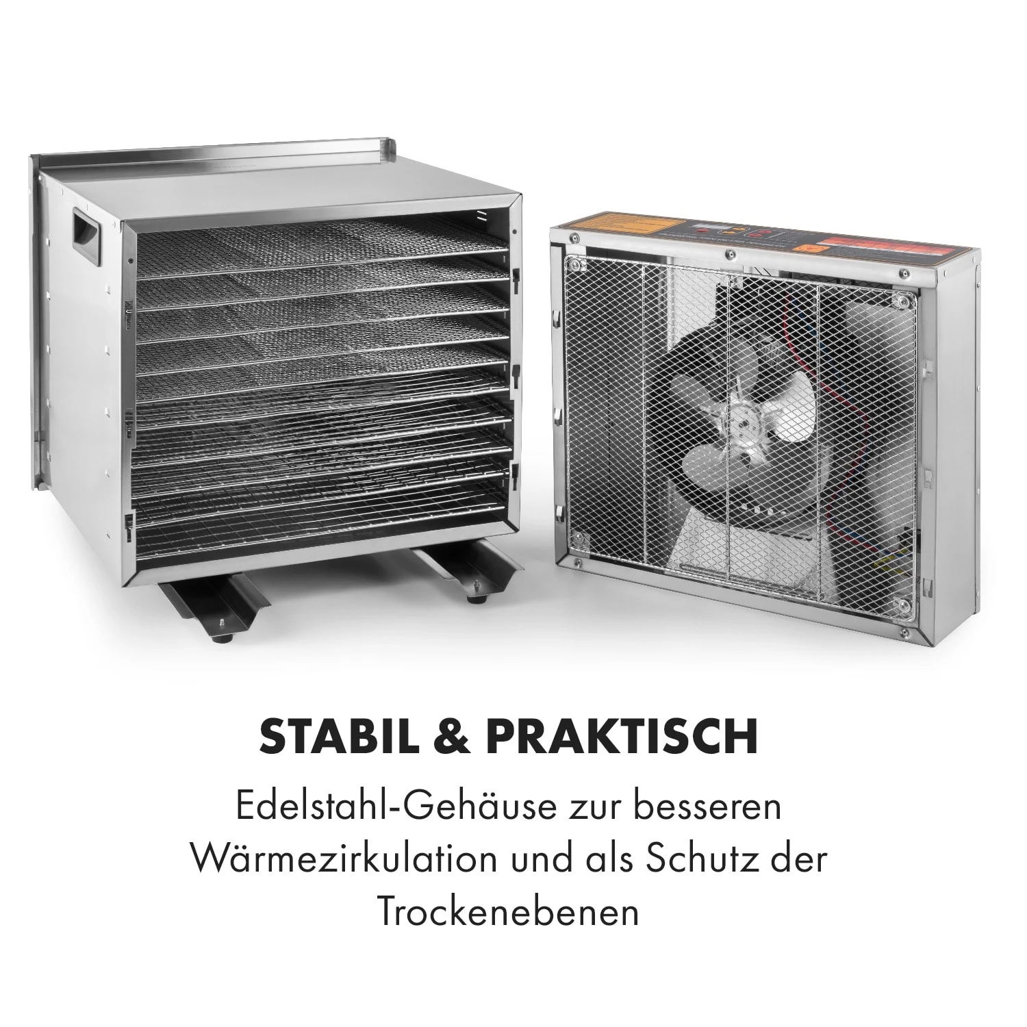 Fruit Jerky Steel 10 Dörrautomat 10 Etagen 1000 W Fläche: 1,5 m² Timer Fruit Jerky Steel 10 Dörrautomat 10 Etagen 1000 W Fläche: 1,5 M² Timer -Deutschland Klarstein Verkaufs-Shop 10028437 de 0007 logo
