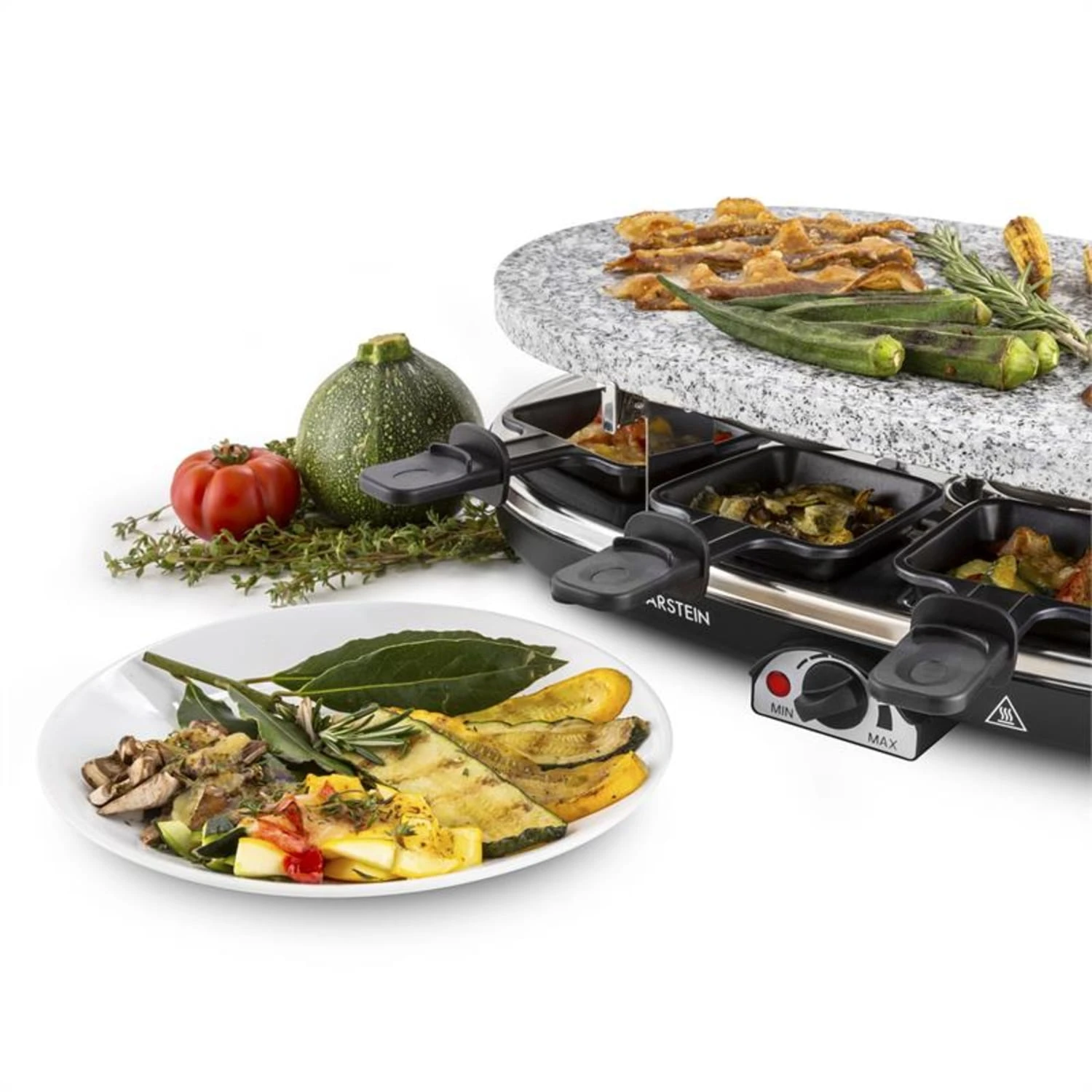 Steaklette Raclettegrill 1500 W Granit-Natursteinplatte 8 Personen Steaklette Raclettegrill 1500 W Granit-Natursteinplatte 8 Personen -Deutschland Klarstein Verkaufs-Shop 10028449 yy 0005 titel Klarstein Steaklette Raclette Natursteingrill