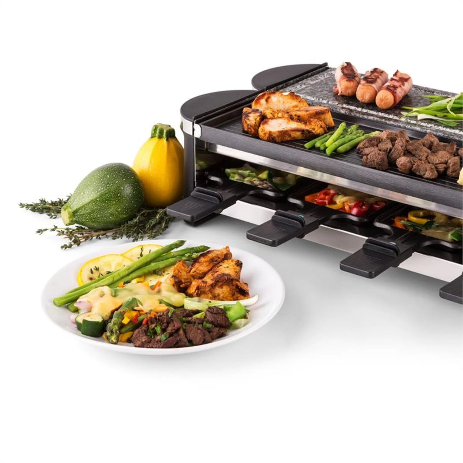 Tenderloin 50/50 Raclette-Grill 1200W 8 Personen Naturstein & Grill Tenderloin 50/50 Raclette-Grill 1200W 8 Personen Naturstein & Grill -Deutschland Klarstein Verkaufs-Shop 10028578 yy 0006 logo 06 Klarstein Tenderloin Raclette Grill