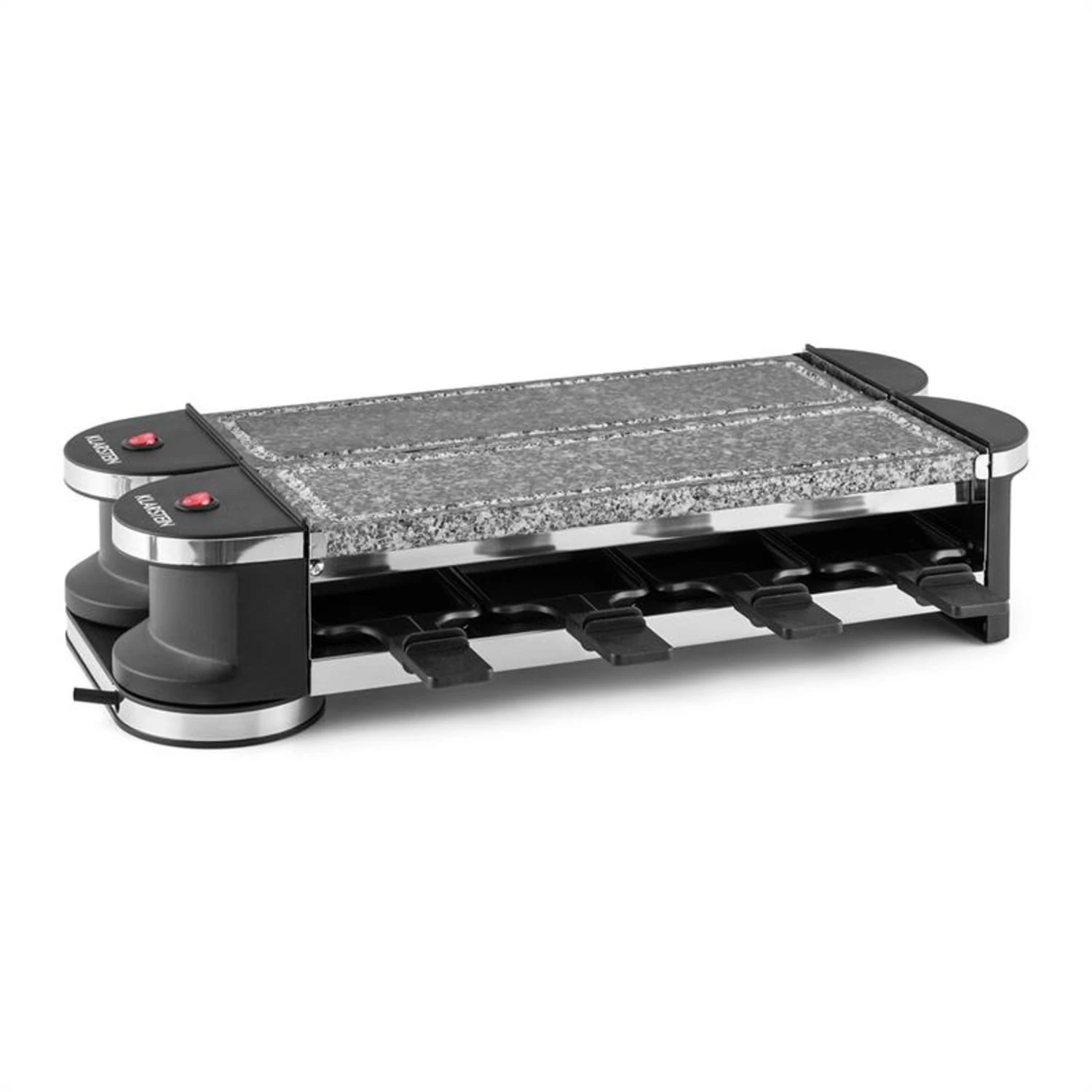 Tenderloin 100 Raclette-Grill 1200 W (2x600W) 8 Personen 2x Naturstein Tenderloin 100 Raclette-Grill 1200 W (2x600W) 8 Personen 2x Naturstein -Deutschland Klarstein Verkaufs-Shop 10028579 yy 0002 titel 02 Klarstein Tenderloin Raclette Grill