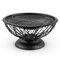 Tulip Feuerschale Ø75cmGrill Feuerstelle Funkenschutz Stahl Brüniert -Deutschland Klarstein Verkaufs-Shop 10028582 yy 0006 detail 06 Blumfeldt Tulip Feuerschale 75cm Grill