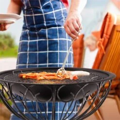 Tulip Feuerschale Ø75cmGrill Feuerstelle Funkenschutz Stahl Brüniert -Deutschland Klarstein Verkaufs-Shop 10028582 yy 0009 ambient 09 Blumfeldt Tulip Feuerschale 75cm Grill