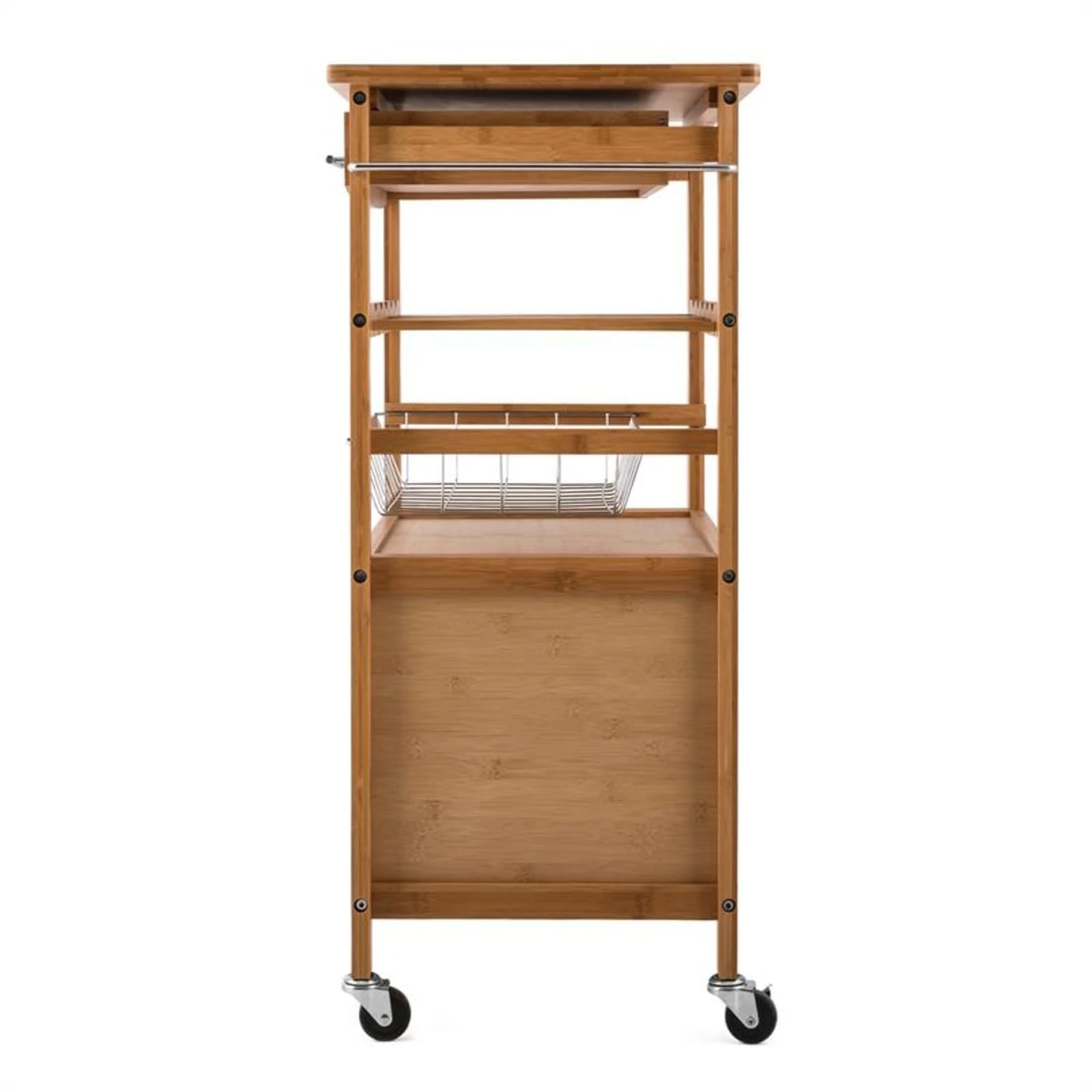 Louisiana Servierwagen Küchenwagen 5 Etagen Holz Handtuchhalter Mobil -Deutschland Klarstein Verkaufs-Shop 10028589 yy 0006 titel side 06 Klarstein Louisiana Kuechenwagen Trolley 4 Etagen