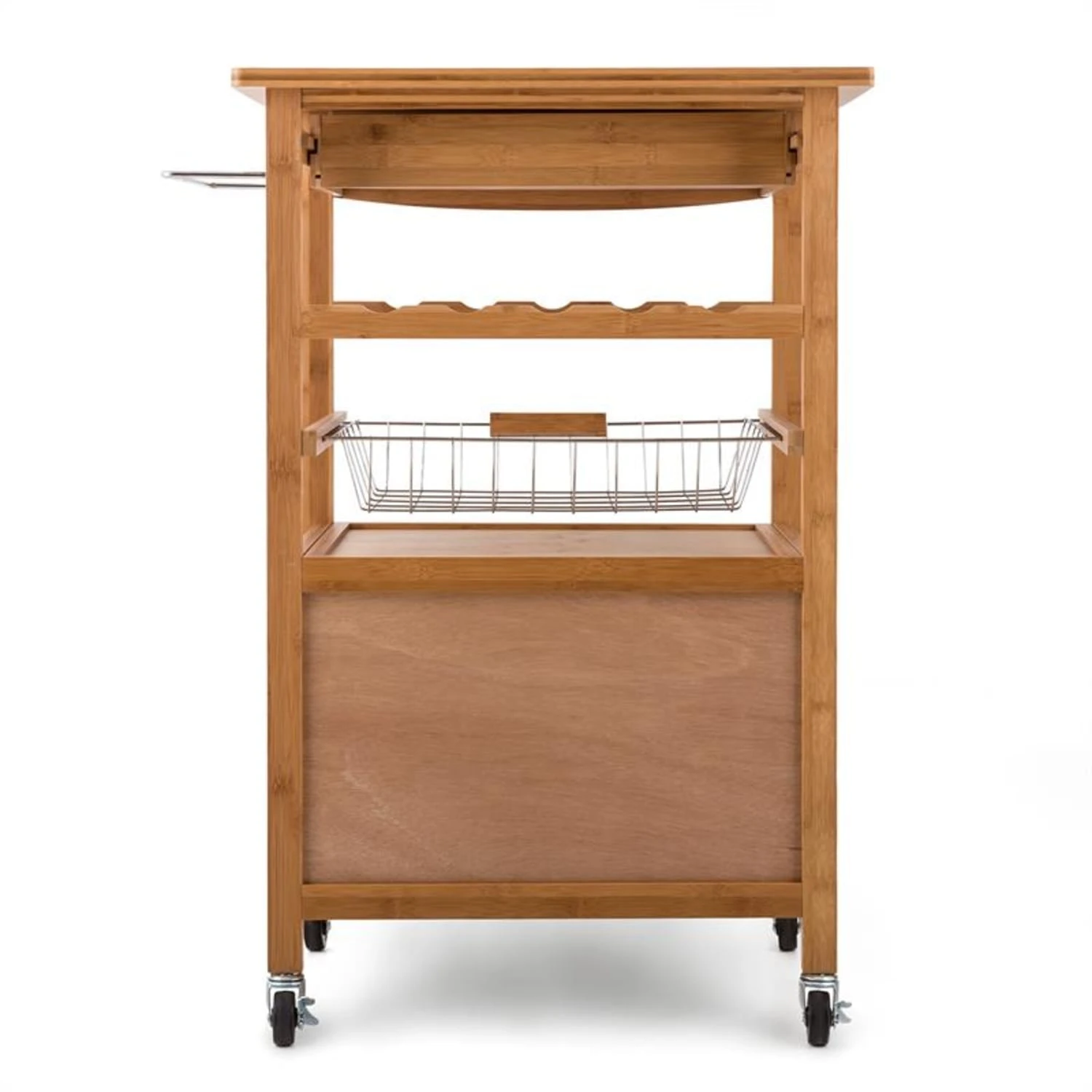 Louisiana Servierwagen Küchenwagen 5 Etagen Holz Handtuchhalter Mobil -Deutschland Klarstein Verkaufs-Shop 10028589 yy 0007 titel back 07 Klarstein Louisiana Kuechenwagen Trolley 4 Etagen