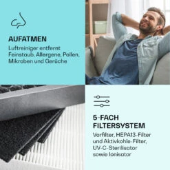 Vita Pure 2G 5-in-1 Luftreiniger HEPA-13 50 M² 30 Db 55 W UV-C Touch -Deutschland Klarstein Verkaufs-Shop 10028709 de 0003 logo