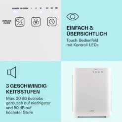 Vita Pure 2G 5-in-1 Luftreiniger HEPA-13 50 M² 30 Db 55 W UV-C Touch -Deutschland Klarstein Verkaufs-Shop 10028709 de 0005 logo