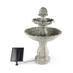 Vogelsbrunn Springbrunnen 60x90cm 3W Solar Akku Beton-Optik 3 Vogelsbrunn Springbrunnen 60x90cm 3W Solar Akku Beton-Optik -Deutschland Klarstein Verkaufs-Shop 10029039 yy 0005 front Blumfeldt Vogelsbrunn Zierbrunnen Solar