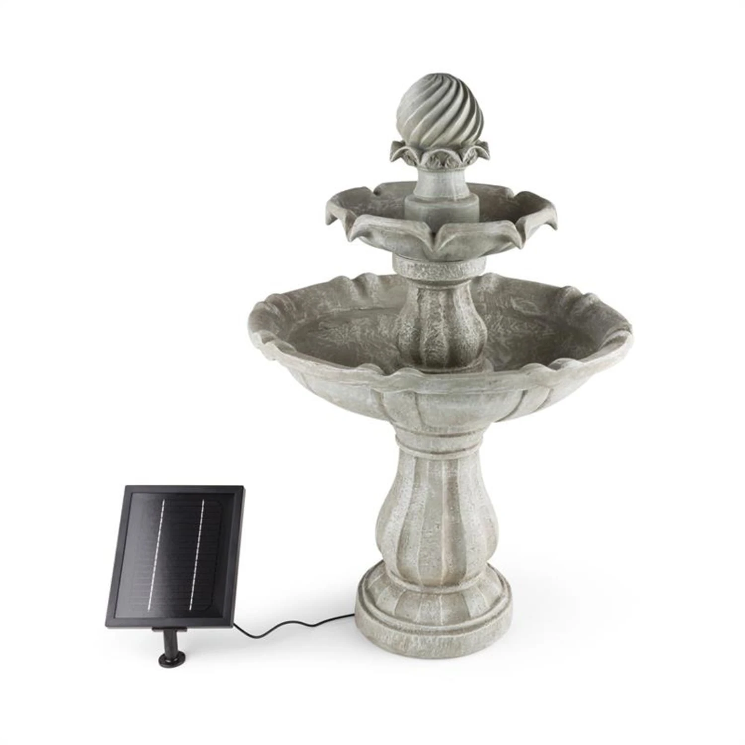 Vogelsbrunn Springbrunnen 60x90cm 3W Solar Akku Beton-Optik Vogelsbrunn Springbrunnen 60x90cm 3W Solar Akku Beton-Optik -Deutschland Klarstein Verkaufs-Shop 10029039 yy 0005 front Blumfeldt Vogelsbrunn Zierbrunnen Solar