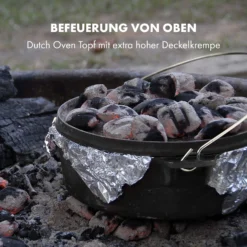 Hotrod 45 Dutch Oven BBQ-Topf 4,5 Qt / 4 Liter Gusseisen Schwarz -Deutschland Klarstein Verkaufs-Shop 10029165 de 0005 logo