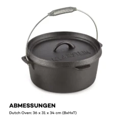Hotrod 85 Dutch Oven BBQ-Topf 9 Qt / 8,5 Liter Gusseisen Schwarz -Deutschland Klarstein Verkaufs-Shop 10029167 de 0007 logo