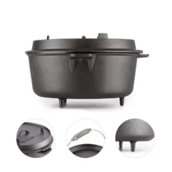 Hotrod 145 Dutch Oven BBQ-Topf 12 Qt / 11,4 Liter Gusseisen Schwarz -Deutschland Klarstein Verkaufs-Shop 10029168 yy 0004 logo