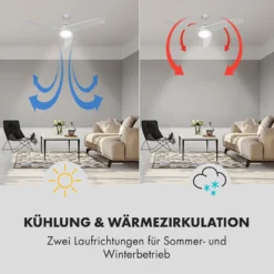 Figo 2-in-1-Deckenventilator Lampe Ø132cm 10.039m³/h Fernbedienung -Deutschland Klarstein Verkaufs-Shop 10029345 de 0004 logo