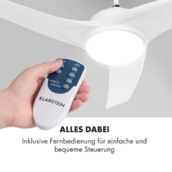 Figo 2-in-1-Deckenventilator Lampe Ø132cm 10.039m³/h Fernbedienung -Deutschland Klarstein Verkaufs-Shop 10029345 de 0006 logo