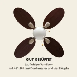 Valderama Deckenventilator & Lampe Ø 42" (107 Cm ) 7480 M³/h 55 DB -Deutschland Klarstein Verkaufs-Shop 10029348 de 0006 logo