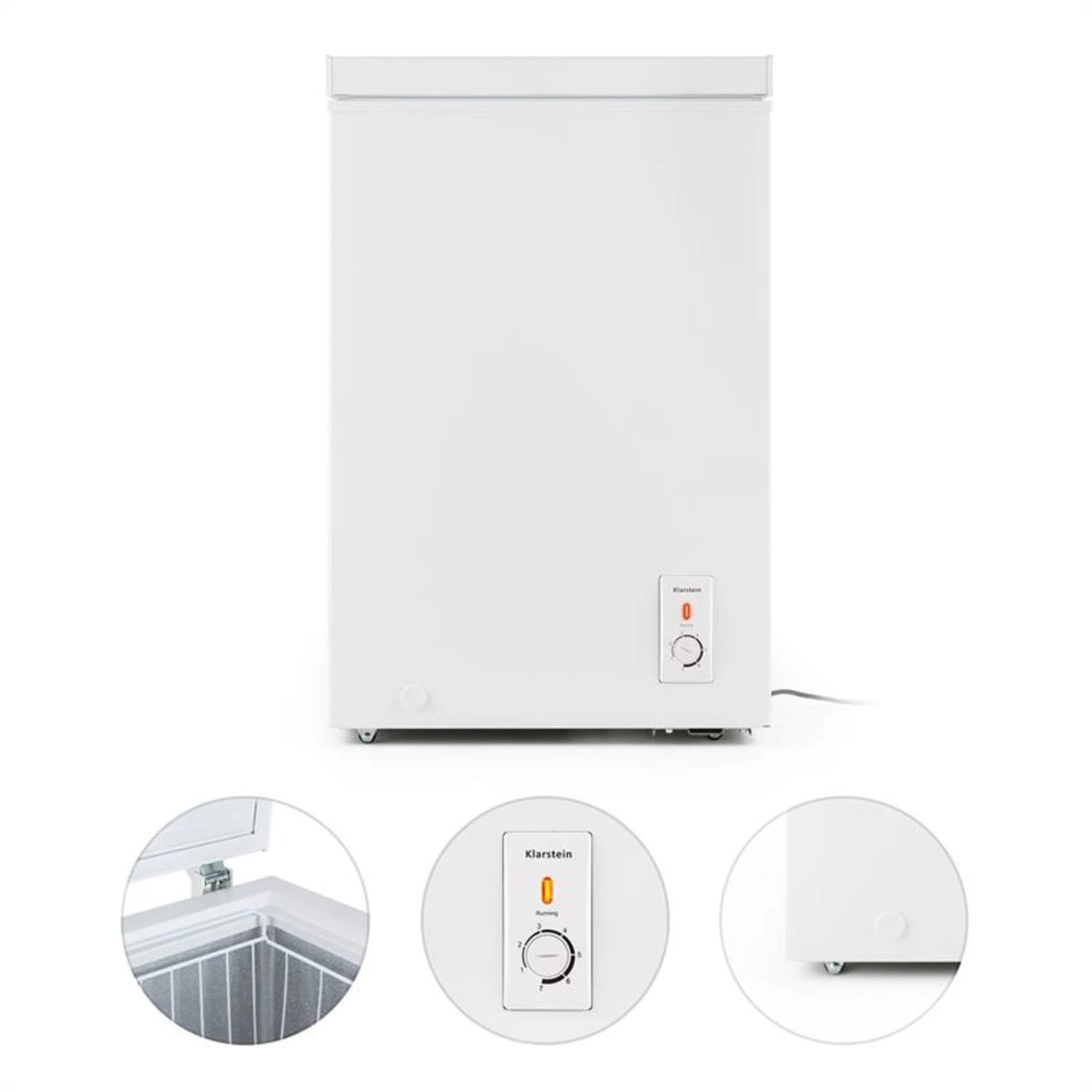 Iceblokk 100 Gefriertruhe 98 L EEK E 40 dB 4-Sterne -15 bis -26 °C Iceblokk 100 Gefriertruhe 98 L EEK E 40 DB 4-Sterne -15 Bis -26 °C -Deutschland Klarstein Verkaufs-Shop 10029353 yy 0003 logo Klarstein Iceblokk Gefriertruhe