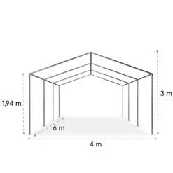 Sommerfest 4x6m 500 G/m² Partyzelt Festzelt PVC Wasserdicht Verzinkt -Deutschland Klarstein Verkaufs-Shop 10029434 yy 0010 logo