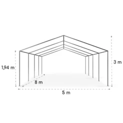 Sommerfest 5x8m 500 G/m² Partyzelt Festzelt PVC Wasserdicht Feuerfest -Deutschland Klarstein Verkaufs-Shop 10029440 yy 0010 logo