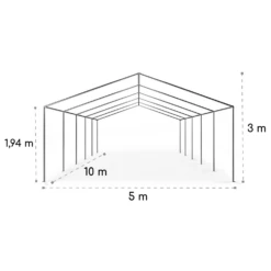 Sommerfest 5x10m 500 G/m² Partyzelt Festzelt PVC Wasserdicht Feuerfest -Deutschland Klarstein Verkaufs-Shop 10029442 yy 0010 logo