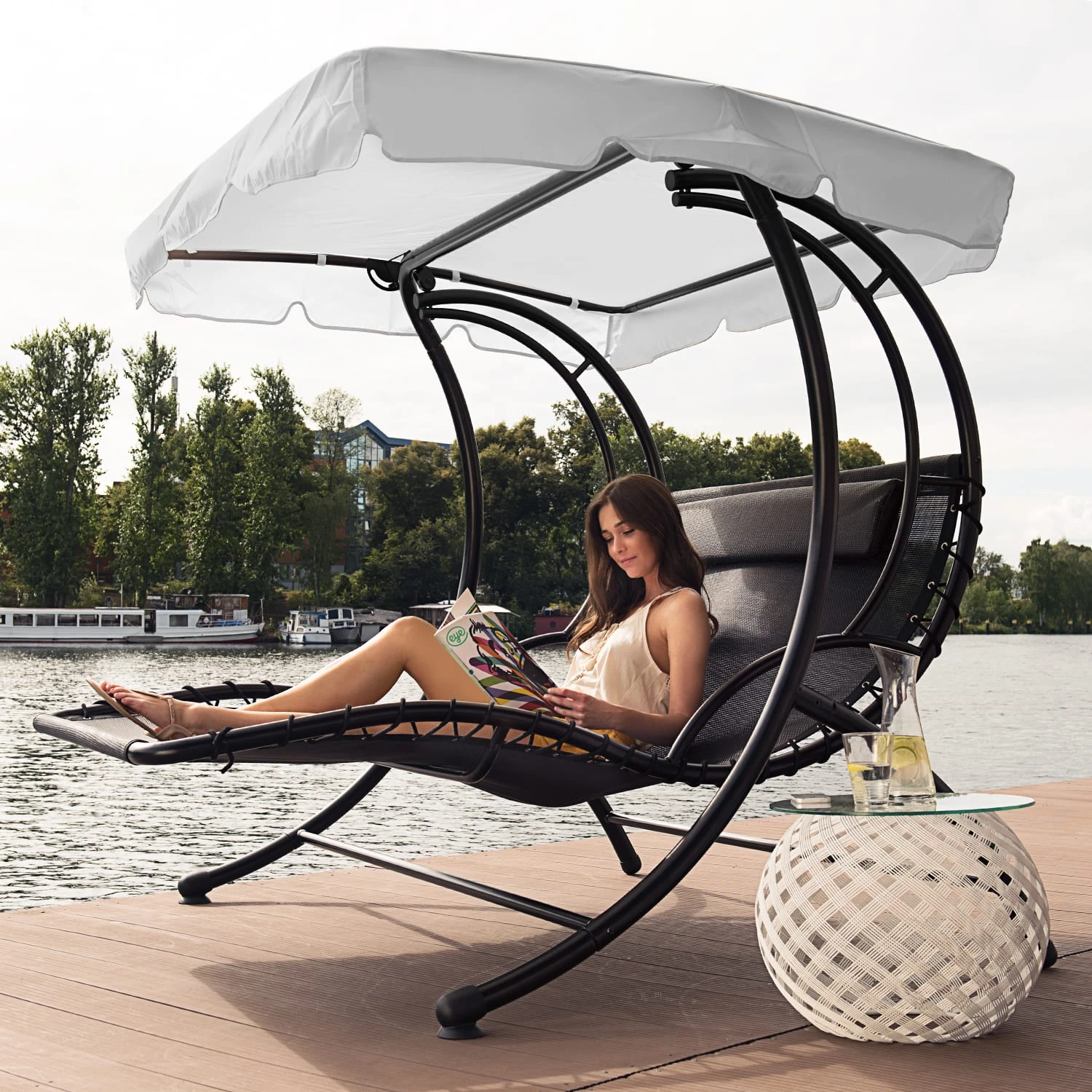 Aristo Schwingliege Gartenliege Gartenschaukel inkl. Kissen Aristo Schwingliege Gartenliege Gartenschaukel Inkl. Kissen -Deutschland Klarstein Verkaufs-Shop 10029621 yy 0004 logo