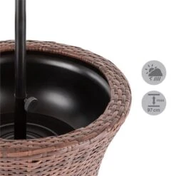 Beerboy Gartentisch Getränkekühler Ø50cm Polyrattan Bicolor Braun -Deutschland Klarstein Verkaufs-Shop 10029628 yy 0003 logo Blumfeldt Beerboy Gartentisch Polyrattan Kuehler