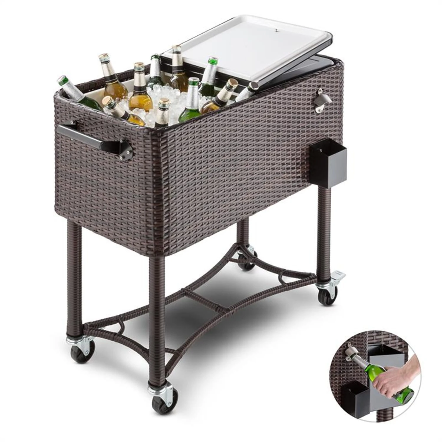 Springbreak Getränkewagen Kühlbox Terrassenkühlwagen 80l Rattandekor Springbreak Getränkewagen Kühlbox Terrassenkühlwagen 80l Rattandekor -Deutschland Klarstein Verkaufs-Shop 10029648 yy 0001 titel