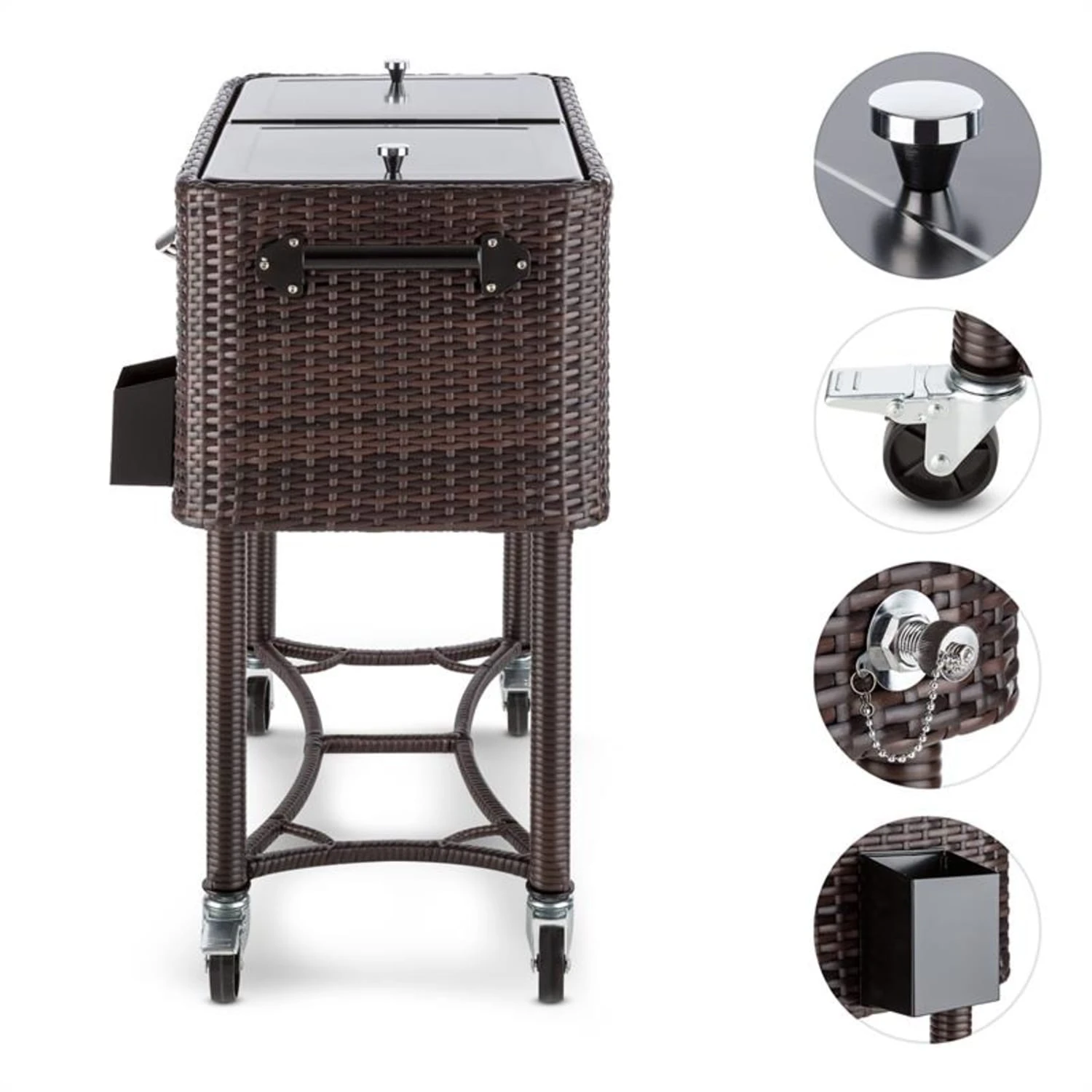 Springbreak Getränkewagen Kühlbox Terrassenkühlwagen 80l Rattandekor Springbreak Getränkewagen Kühlbox Terrassenkühlwagen 80l Rattandekor -Deutschland Klarstein Verkaufs-Shop 10029648 yy 0003 logo