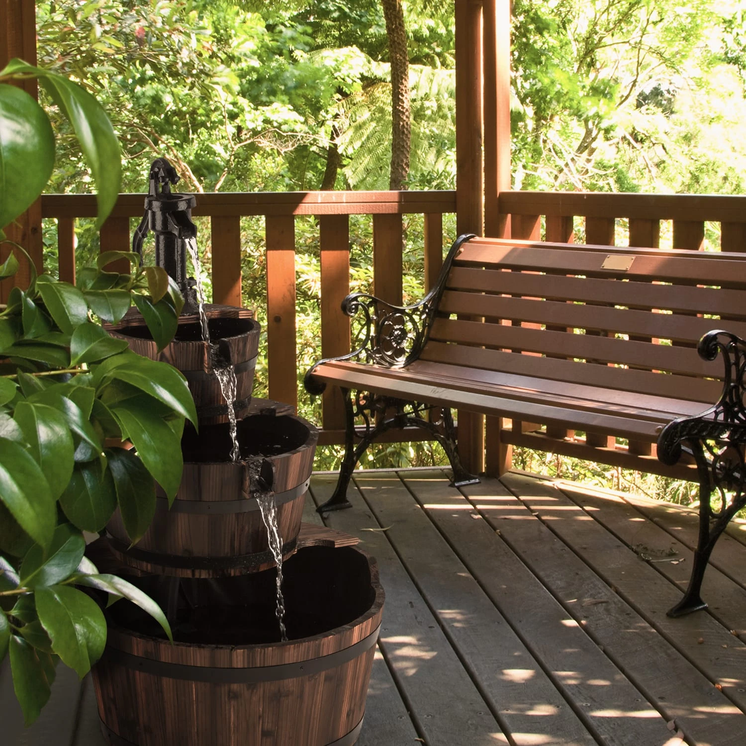 Cascada 2G Kaskadenbrunnen Gartenbrunnen Springbrunnen 12 W 800 l/h Cascada 2G Kaskadenbrunnen Gartenbrunnen Springbrunnen 12 W 800 L/h -Deutschland Klarstein Verkaufs-Shop 10029657 uk 0002 ambient