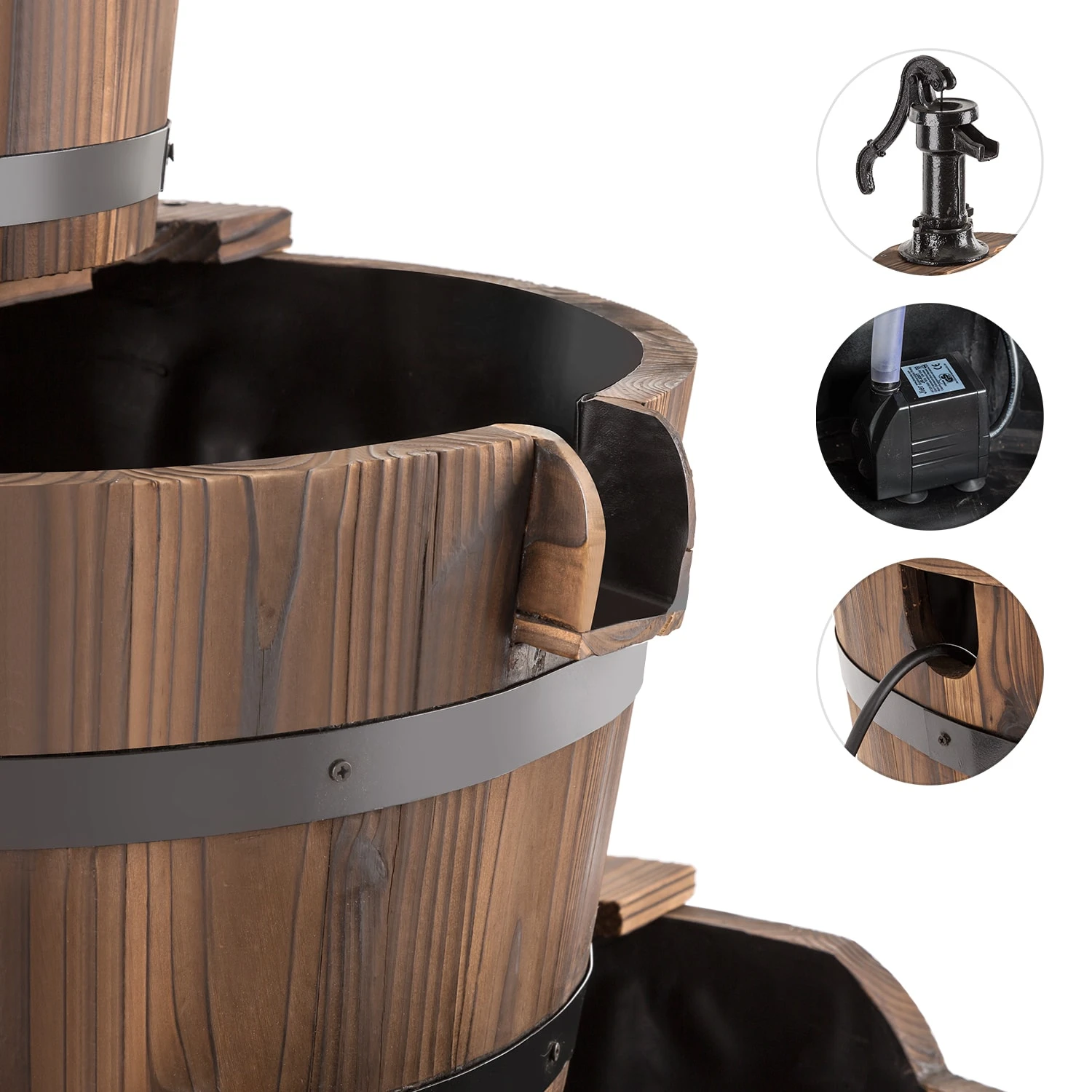 Cascada 2G Kaskadenbrunnen Gartenbrunnen Springbrunnen 12 W 800 l/h Cascada 2G Kaskadenbrunnen Gartenbrunnen Springbrunnen 12 W 800 L/h -Deutschland Klarstein Verkaufs-Shop 10029657 uk 0003 detail