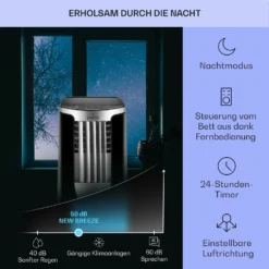 New Breeze 7 Mobile Klimaanlage 7000BTU 2,1kW 34m² Mobil Fernbedienung -Deutschland Klarstein Verkaufs-Shop 10029703 de 0004 usp