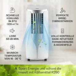 New Breeze 9 Mobile Klimaanlage 4-in-1 9.000 BTU / 2,6 KW Mobil Timer 2 New Breeze 9 Mobile Klimaanlage 4-in-1 9.000 BTU / 2,6 KW Mobil Timer -Deutschland Klarstein Verkaufs-Shop 10029704 de 0003 usp