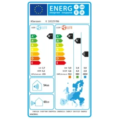 Windwaker Pro 9 Inverter Split Klimaanlage 9000 BTU A++ Weiß -Deutschland Klarstein Verkaufs-Shop 10029706 energy label