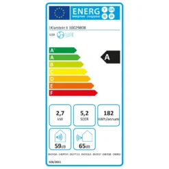 Frostik Fenster-Klimagerät 9.000 BTU/2,7 KW EEC A Fernbedienung -Deutschland Klarstein Verkaufs-Shop 10029808 energy label