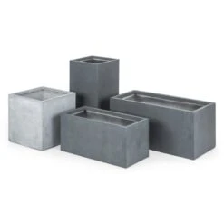 Solidflor Pflanzkübel Pflanzgefäß 79,5x38x38 Cm Fiberton Grau -Deutschland Klarstein Verkaufs-Shop 10029842 yy 0004 variant Blumfeldt Solidflor Pflanztopf