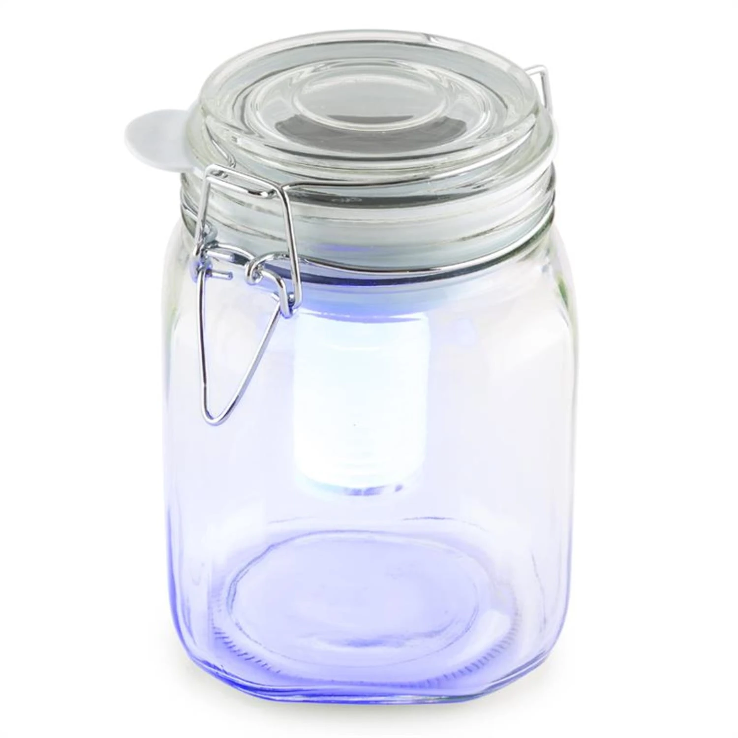 Wetterfrosch LED-Stimmungslicht gelb/blau Einweckglas Solar Akku Wetterfrosch LED-Stimmungslicht Gelb/blau Einweckglas Solar Akku -Deutschland Klarstein Verkaufs-Shop 10030097 yy 0001 titel oneConcept Wetterfrosch Solarlicht LED Glas